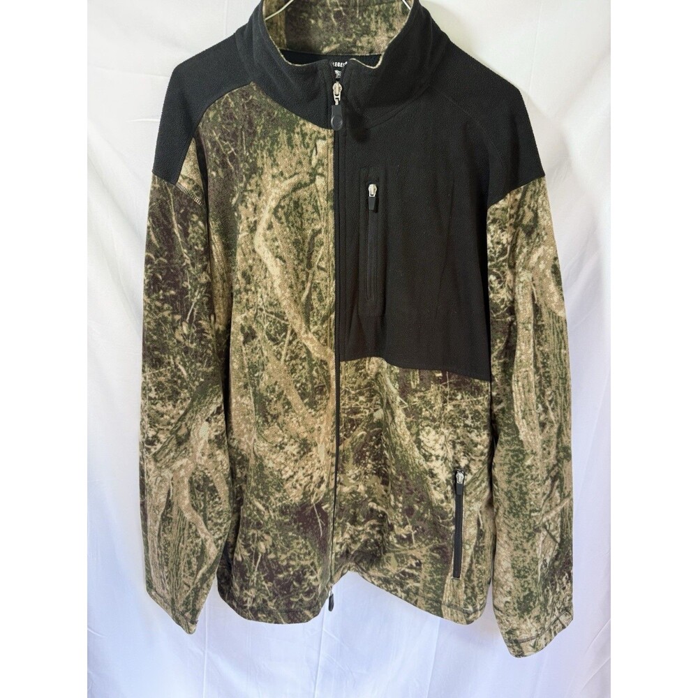 Reel Legends Men's Xl Camouflage  Fleece Jacket Outdoor Full Zip